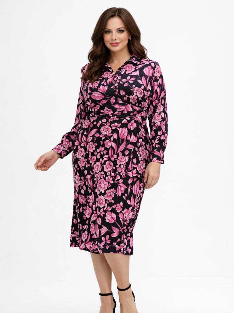 Ella By Rafaella Floral Print Gathered Popover Midi Dress Size 3x Nwt